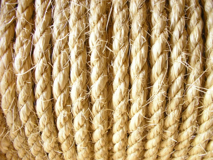 a spool of rope twisted over the top