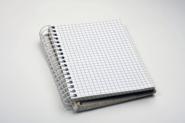 a white notebook that is open on a table