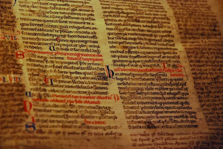 an illuminated text from a mcript is in its own language