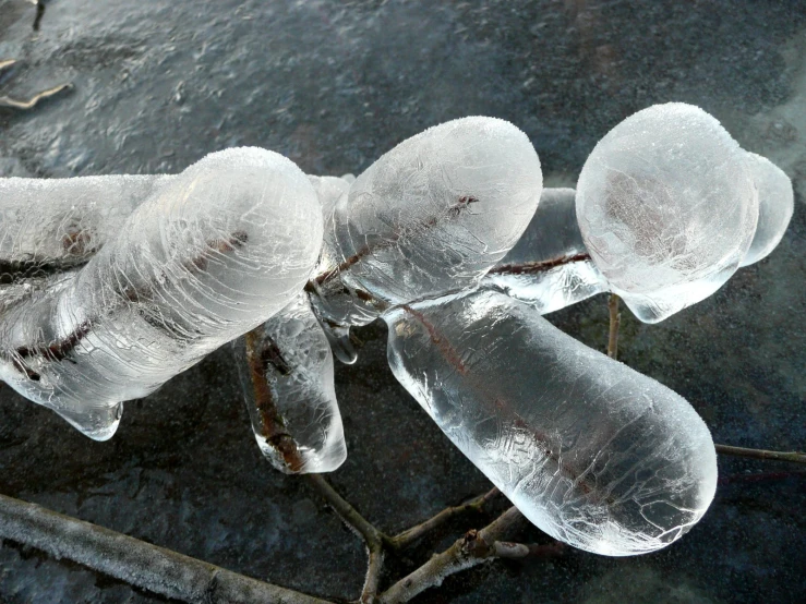 an image of an extreme closeup of some ice