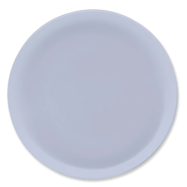 a white plastic plate with an oval rim