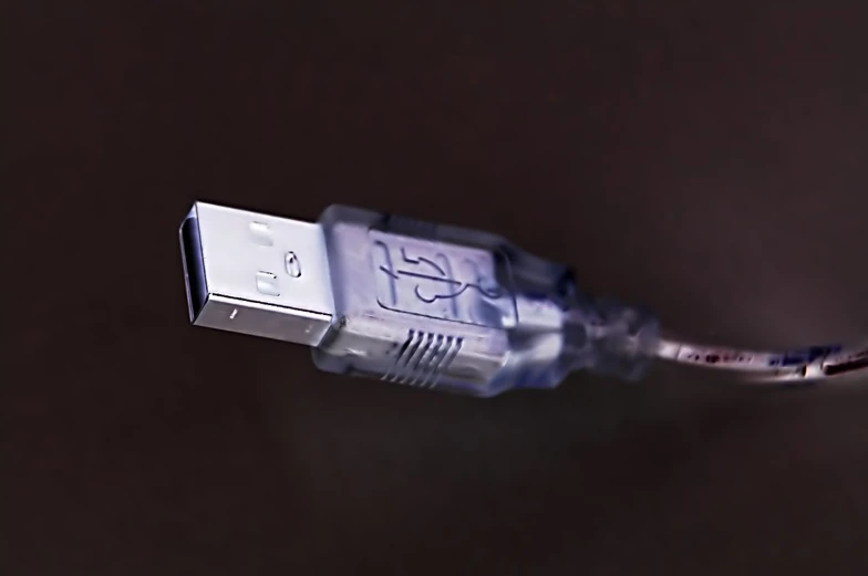 a large network cable with a small blue wire