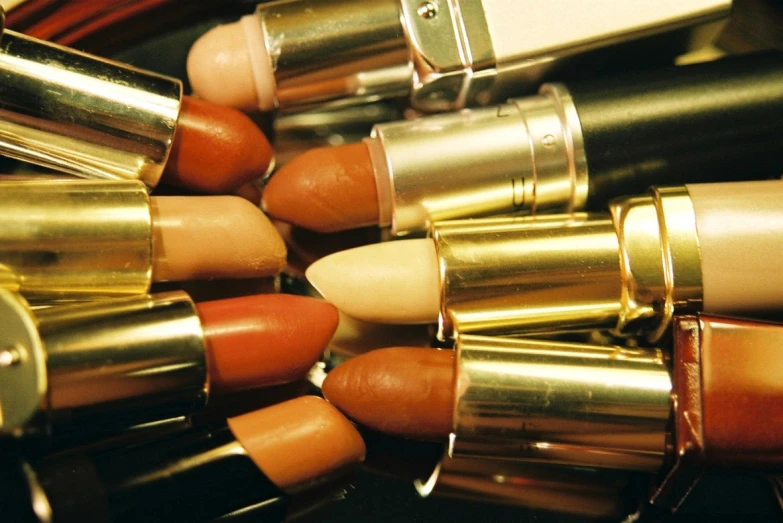 the top five lipsticks are open and lined up together
