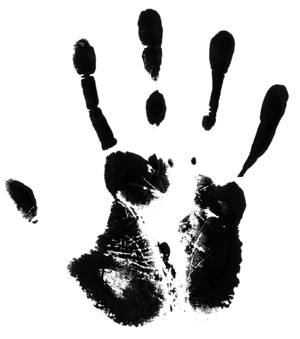 a black and white po of a hand