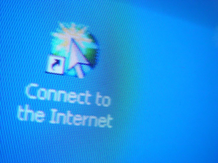 a close up view of the logo on a computer screen