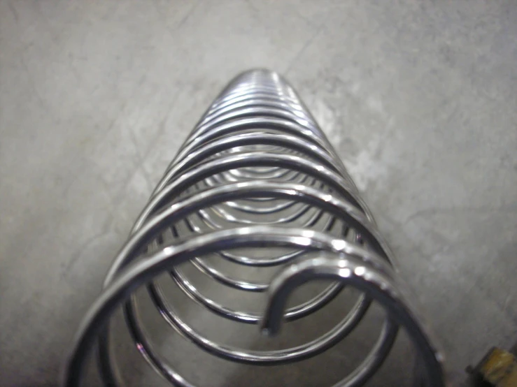 a close up of a metal bar on a floor