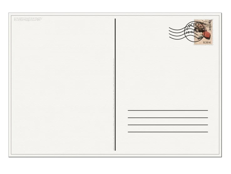 a blank letter envelope that is open to an image