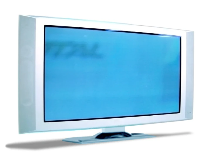 a computer monitor is shown with a white background