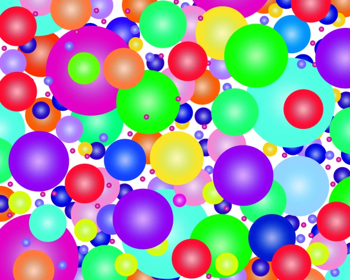 colorful ballons that are floating around on white