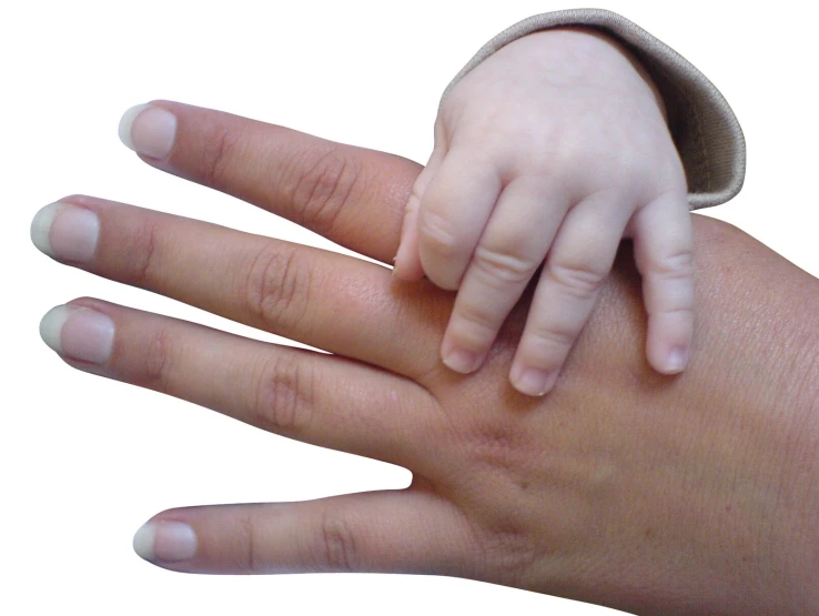 a close - up of two hands with fingers pointing toward one another
