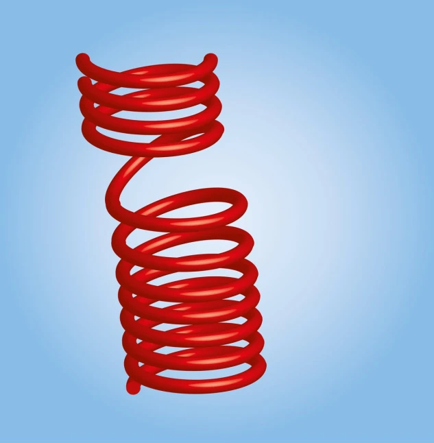 a red springs spring on blue background