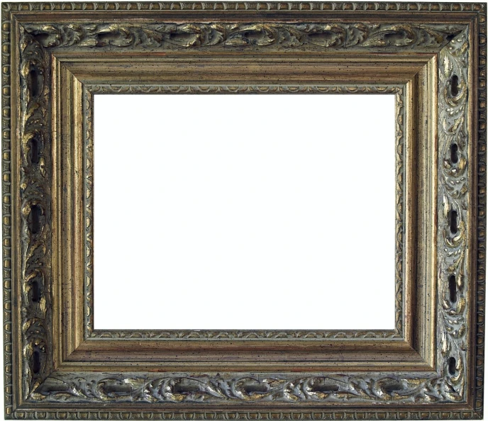 an old frame with a white background for a blank picture