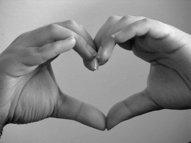 a pair of hands making a heart shape