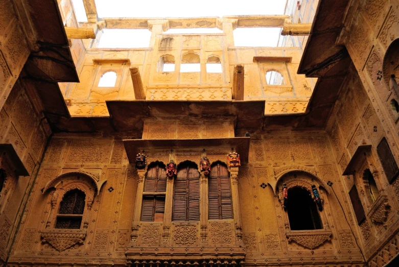 the windows of a building are all set together