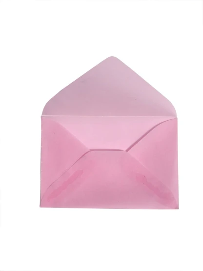 the pink envelope has a folded top