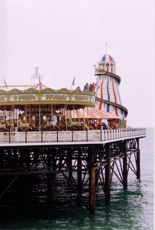 the ride is at the edge of the pier