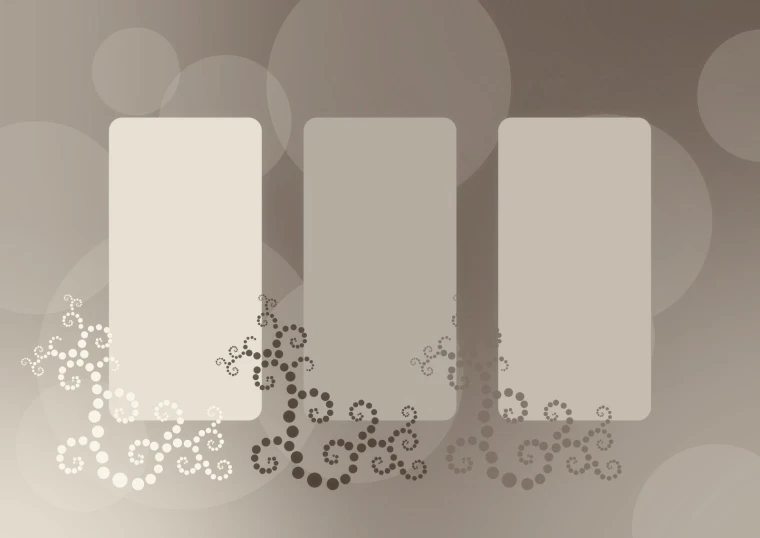 a white and gray abstract background with three empty panels