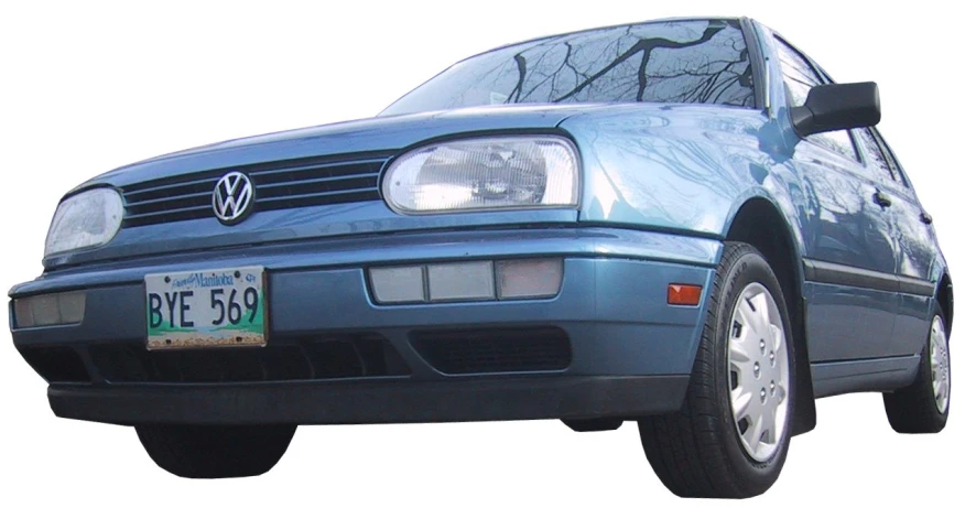 a picture of a blue vw golf iv