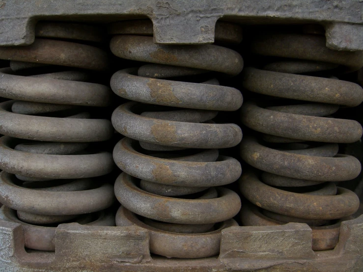 rusty old iron plates stacked in a row
