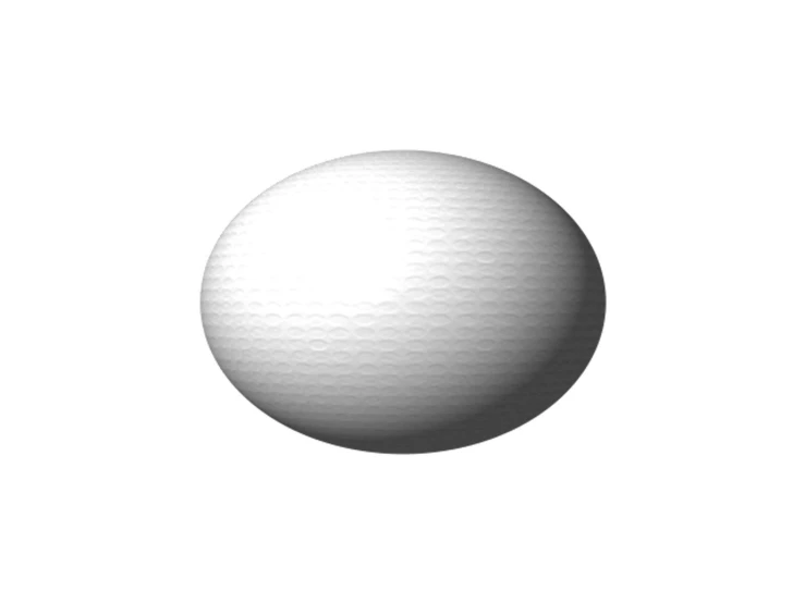 the image shows a golf ball on a white background