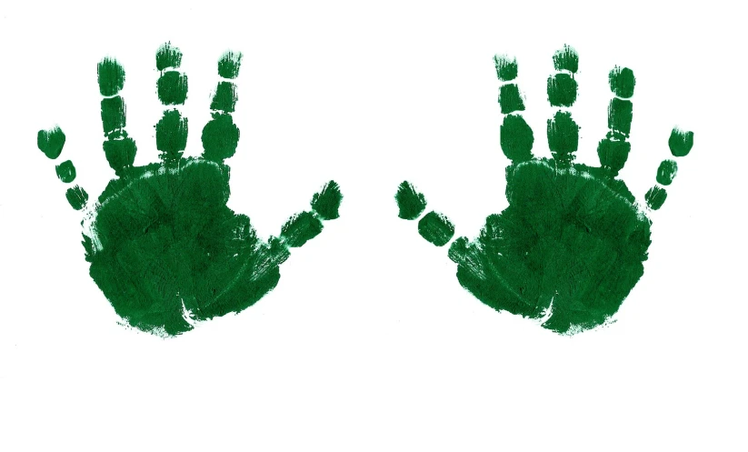 two different images of the same hand print