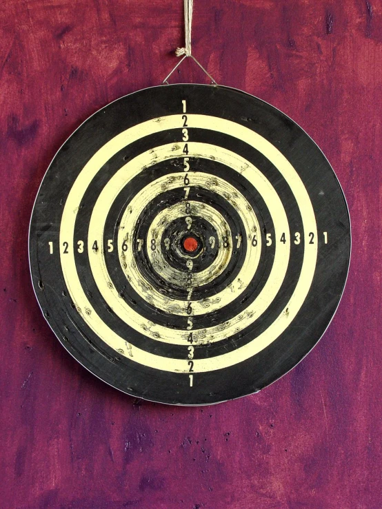 a target that is hanging up on the wall