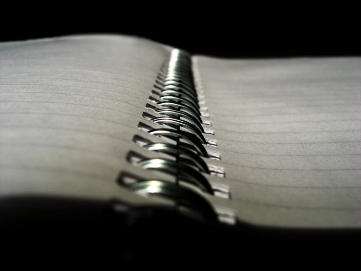 this is a spiral notebook open with pages straight out of it