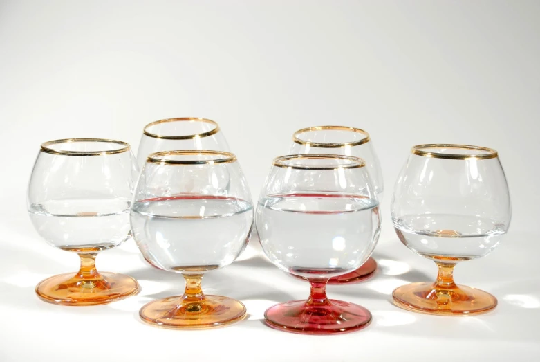 four wine goblets, different sizes, are shown