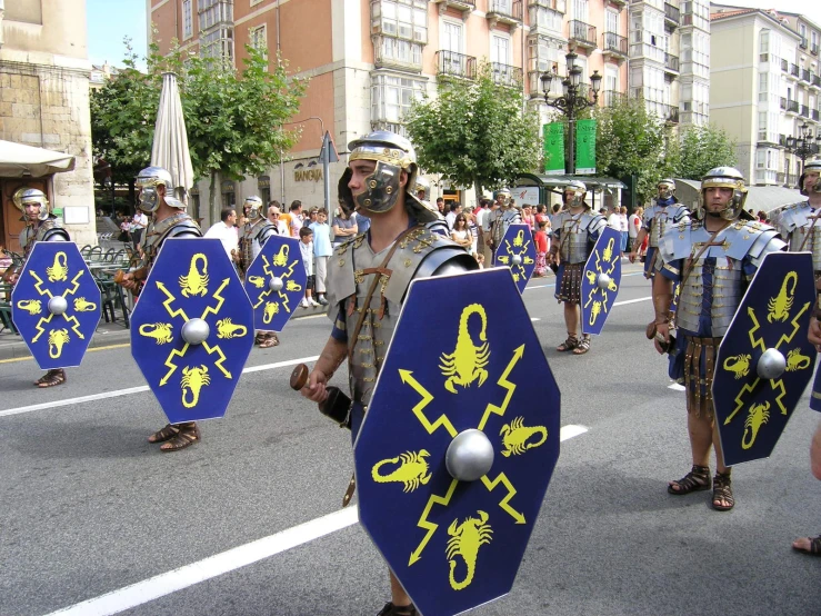 a parade is being held in a busy city