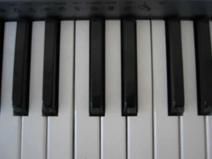 an open, white piano keyboard with black keys