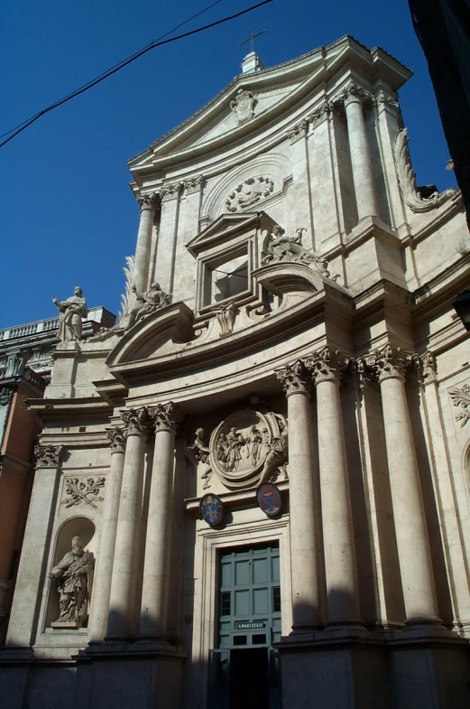 an elaborate building with a decorative front entrance