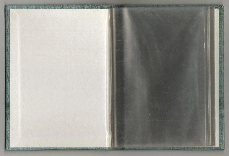 the inside pages of a book with a green border