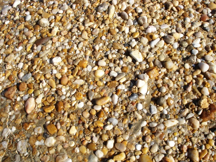 an interesting texture of pebble on the ground