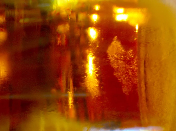 a closeup po of blurred glass with light