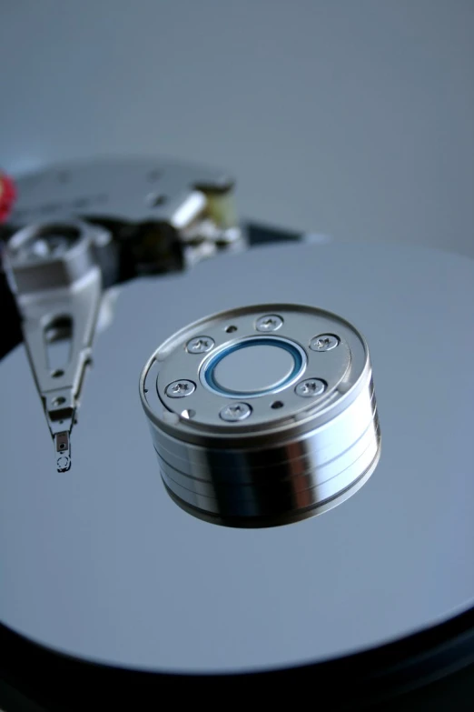 close up s of an external hard drive