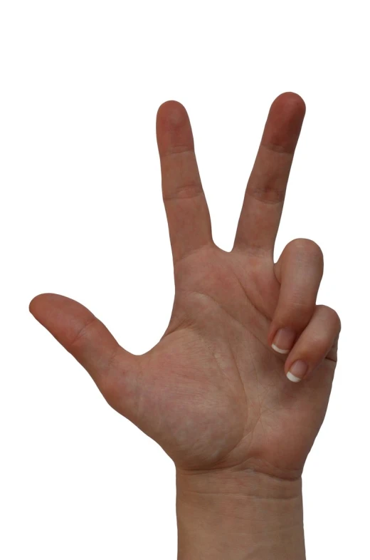 a hand holding an peace symbol up