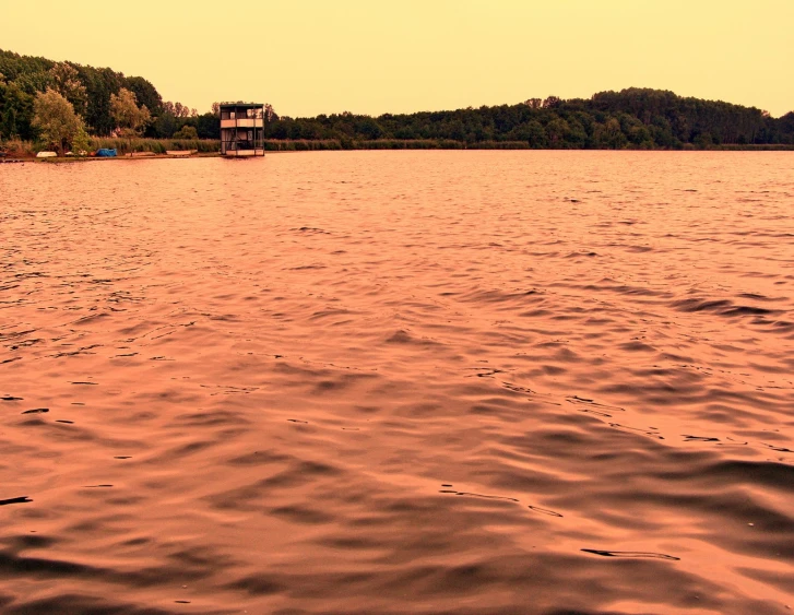 a small boat on a river during the day