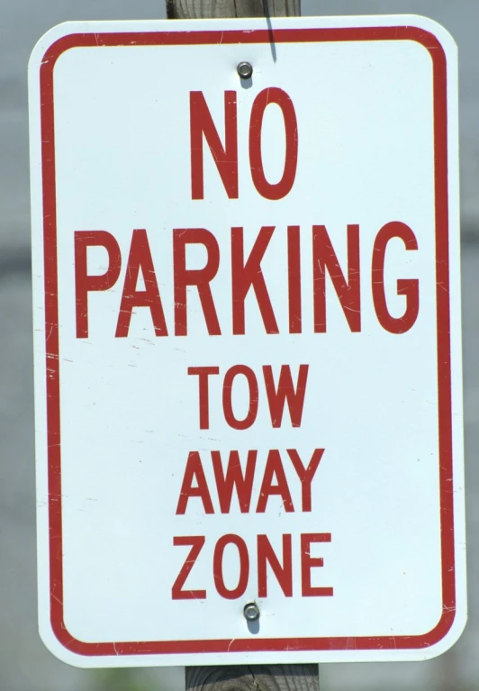there is a sign indicating not to park from here