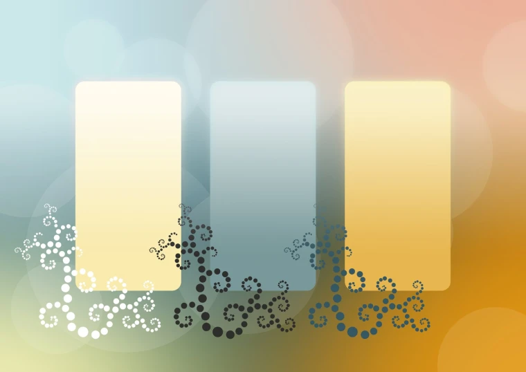 colorful abstract background with black circles and bars