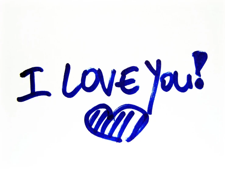 i love you hand written on white paper