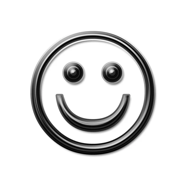 a circular symbol of the smiley face
