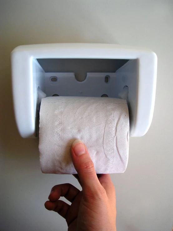 the bathroom is made up of a toilet paper roll