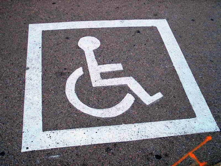 the sign is pointing out to be handicapped