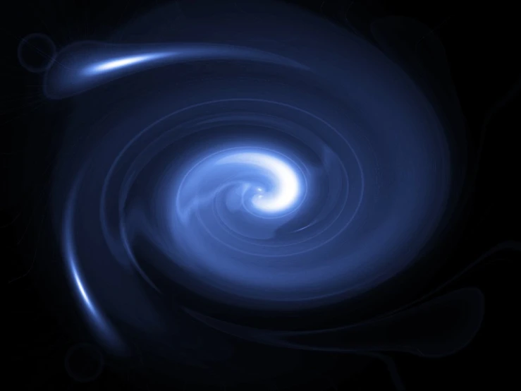 blue spiral art made from soft water