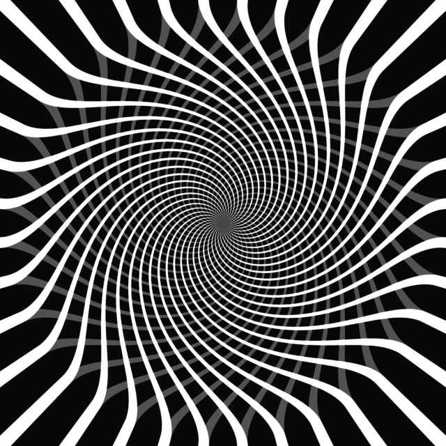 a black and white psychedelic wave pattern