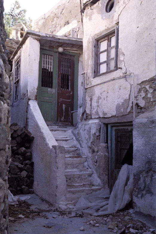 this old house has stairs made of cement