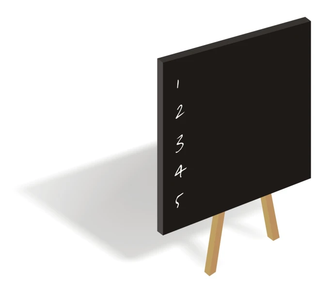 a blackboard that has a wooden frame on it