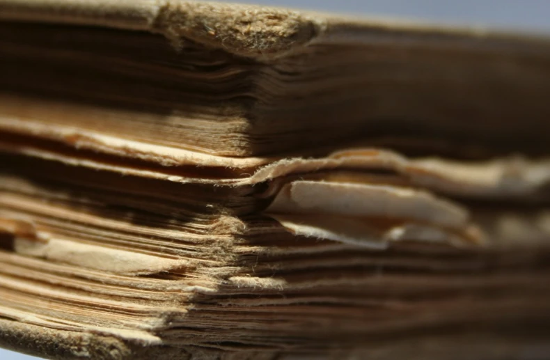 close up s of the edges of a book