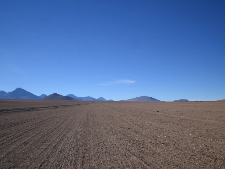 the dirt road is empty on this  day