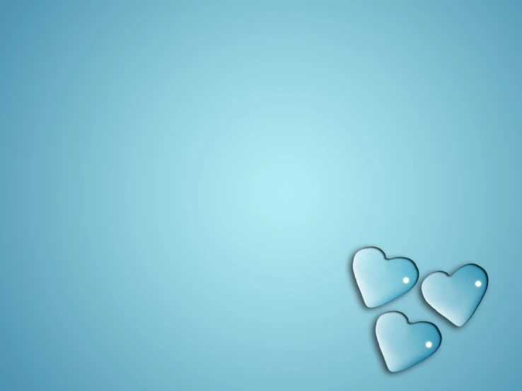 two hearts in the shape of a cut out on blue background